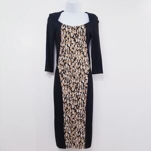 Patrizia Pepe Animal Print Midi Dress